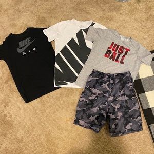 Boys XL Nike shirt lot and shorts